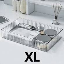 1/5/7/11/18/25/37pcs Transparent Plastic Desktop Drawer Partition Storage Tray, Drawer Finishing Set, Cosmetic Storage Box, Suitable For Storing Cosmetics And Jewelry, Can Be Used In Bathrooms And Placing Small Items, And Can Also Be Used In Bedrooms And Offices.,For Holiday Beach, Bathroom Collection, Bedroom Collection, Large Capacity
