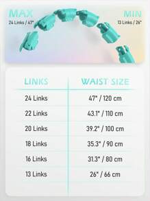 JKSHMYT Smart Weighted Circle For Adults Weight Loss, Fitness Hoop, Fit Hoop Plus Size 47 Inch Waist, 24 Detachable Links, Suitable For Women And Beginners - Cadet Blue - View 3