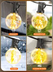CasaBella Luces solares de cuerda de 15 metros con 90 bombillas, 8 modos de luces de hadas, luces de cadena solares LED IP65 a prueba de agua,Tiras de Luces para Exteriores,bola de burbujas de luz solar para exteriores,Perfectas para la decoración de fiestas, patios, jardines, senderos, cercas, balcones y edificios,Ideales para Navidad, Halloween, bodas, decoración de otoño, festivales, y recuerdos de fiesta temática de carnaval,decoración de festivales
