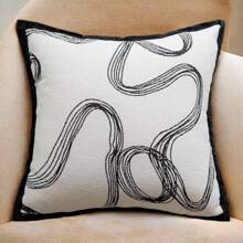 Luxury Chenille Throw Pillow, Nordic Style Jacquard Couch Cushion, Elegant Design Sofa Pillow Cover For Living Room