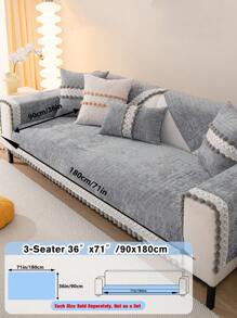 1pc Chenille Jacquard Sofa Cover , Couch Protector For Four Seasons, Universal Furniture Cover For Bedroom, Office, Living Room Home Decor Gifts Birthday Graduation - Multicolor - View 36