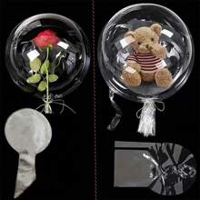 5 quả bóng bong bóng trong suốt cỡ lớn, đường kính 45/50/60/75 cm, hai lỗ, trong suốt như pha lê và độ đàn hồi cực tốt. Hoàn hảo để đựng đồ ăn vặt, hình cầu hoàn hảo - Lý tưởng để trang trí tiệc sinh nhật lãng mạn, hoàn hảo để trang trí bóng bay sinh nhật lãng mạn - trắng - Xem 4