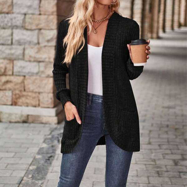 Cardigan Sweaters For Women, Casual Knit Cardigans Lightweight Soft Long Sleeve Open Front Loose Fit Sweater Outwear