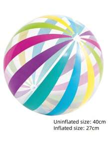 Pelotas inflables, lentejuelas transparentes de PVC, pelotas inflables de rayas de colores, adecuadas para playas, jardines y fiestas acuáticas, pelotas inflables portátiles, pelotas de juguete para agua, accesorios para fotografías