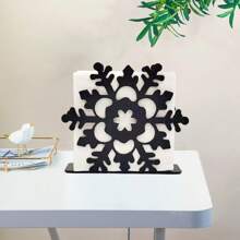 1 pièce Porte-serviette en forme de flocon de neige en métal - Distributeur de papier essuie-tout vertical moderne pour la cuisine, les tables de salle à manger et de café, Style simple porte-papier pour hôtel ou café, décoration de maison