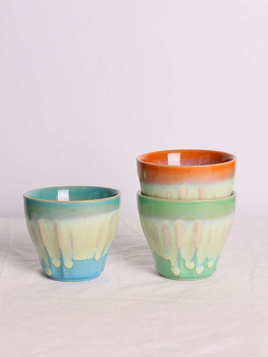 1pc 210ml Home Breakfast Cup, Milk Cup, Simplified Ceramic Cup With Glaze Effect, Office Tea Cup, Couple Cup, Coffee Cup, Latte Cup, Afternoon Tea Cup Back To School