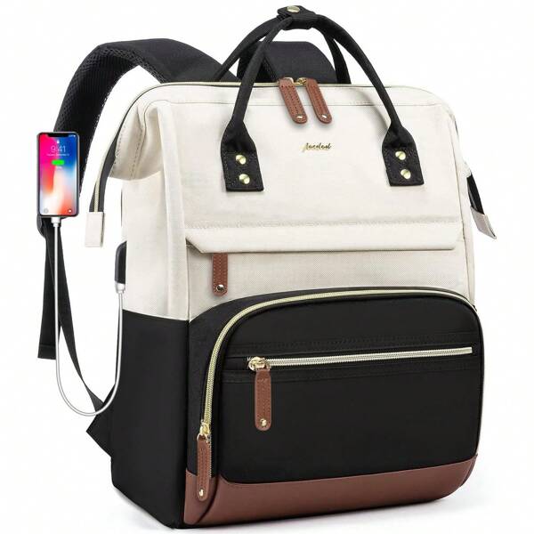 Backpack For Women Work Bags: 15.6 Inch Laptop Backpack Purse Waterproof Backpacks With USB Charger College Bookbag Casual Business Computer Backpack For Travel Nurse Teacher, School Backpack
