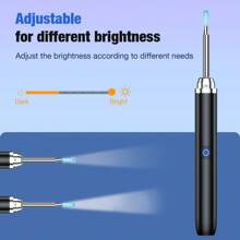 HB Intelligent Visual Ear Scoop, HD Camera Ear Wax Removal Tool, Ear Wax Removal Tool Kit With 6 LED Lights, With Pc Silicon Ear Spoon Head, Type-C Data Cable, Visual Inspection Instrument, Travel Stuff, Party, Birthday, Gifts For Men Mom Dad Friends