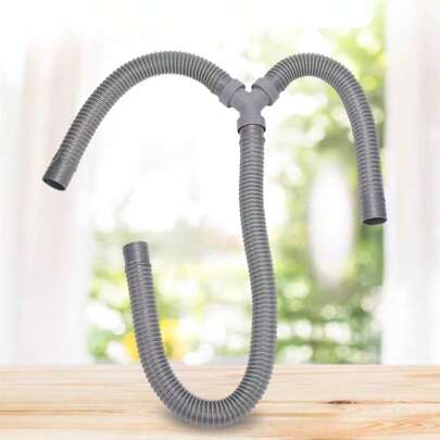 1 件 Y 型三重排水适配器、RV 废水 Y 型排水管、通用 Y 型连接器垃圾处理排水管、露营拖车 RV 厨房水槽和浴室配件、硅胶洗衣机延长排水软管