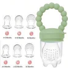 7pcs/Set Baby Food Feeder Pacifier Set - 3-Stage Teething Nibblers - Premium Silicone Fruit Feeder - Multicolor - View 8