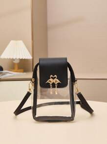 1 Piece Fashion Straw Shoulder Bag, Classic Hardware Decoration Straw Phone Bag, Perfect For Women, Girls, Students, Commuting, Traveling, Vacation, Back To School.Beach Bags For Women Holiday Outfits