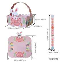 12/24pcs Paper Easter Baskets, Easter Gift Boxes With Handles, Easter Party Favors (12pcs Is 3pcs Per Color, 24pcs Is 6pcs Per Color) - Multicolor - View 2