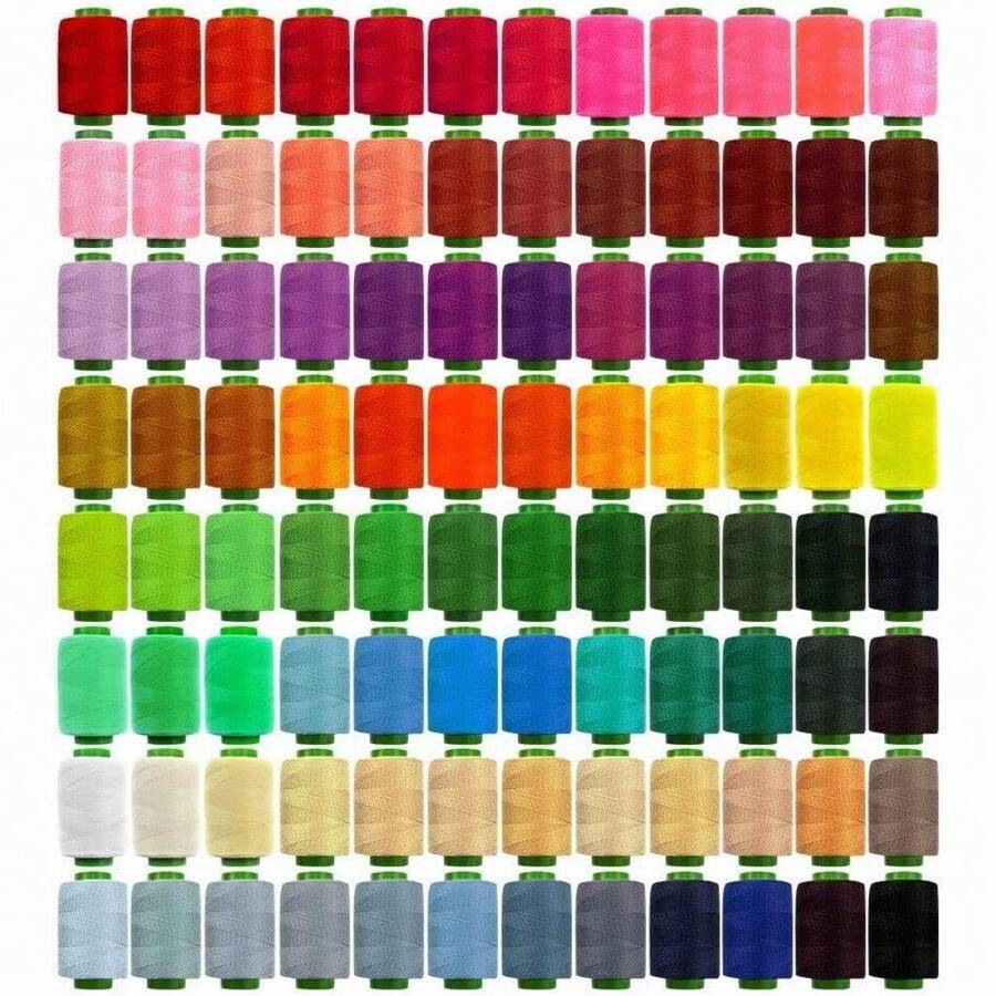 Sewing Thread - 96 Colors Spool Threads For Sewing, All Purpose Sewing Machine Threads Assortment, Embroidery Thread Kit For Serger Overlock Quilting Sewing Machine - 96 Colors - View 1