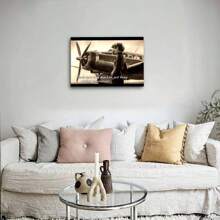 1 Pc, A Photo Of Amelia Earhart Standing Next To Her Plane With The Te, Original, Canvas, Wall Art, Living Room Wall Decorations, Bedrooms, Bathrooms, Frame Poster Art Prints, Hanging Paintings, Home Decoration, Festivals. Home 1