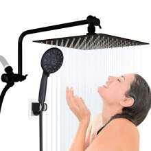 10-Inch High Pressure All Metal Rainfall Shower Head Handheld Showerhead Combo