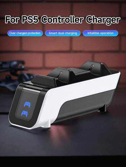 Charging Dock Stand For Controller, Wireless Gamepad Charger Station Accessory For Playstation 5 / Slim Console