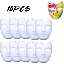 10 piezas Máscaras de gato DIY pintadas de blanco, máscaras en blanco de media cara para disfraz de animales, disfraces de Halloween, herramientas de maquillaje. [Uso versátil]: Las máscaras de gato son adecuadas para todas las personas y son un accesorio multifuncional para diversas ocasiones.