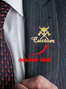 Aangepaste Viking Warrior Broche Gepersonaliseerde Roestvrijstalen Letter Naamplaat Revers Pin Voor Bruidegoms Bruiloften Sieraden Kleding Accessoires Vrouwen Mannen Geschenken