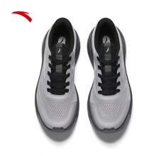 Anta Tênis Esportivos de Treino Leves e Absorventes de Impacto Masculinos, Edição Sprinter, Novos Tênis de Corrida para Primavera/Outono - Cinza Pombo/Preto Básico -4 - Visão 3