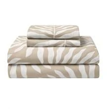 Juego de ropa de cama reversible de 7 piezas con edredón y sábanas, floral azul, tamaño Queen - Beis - Ver 4
