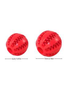 1pc Dog Toy Ball, Interactive Rubber Ball Chew Toy, Suitable For Small Dogs Teeth Cleaning, Pet Feeder Silicone Ball Toy, Suitable As Gift For Halloween, Christmas, Valentine's Day And Other Holidays - Multicolor - View 4