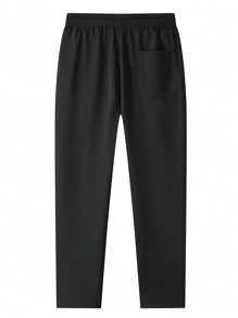 2 buc pantaloni casual confortabili pentru bărbați cu buzunare cu fermoar, pantaloni sport tricotați cu picior drept pentru ieșiri de primăvară și toamnă