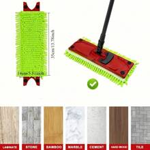 1 pieza Cabeza de jerga atomizadora de microfibra 2 en 1 UltraMax/UltraMat eficiente para eliminación de manchas, húmeda y seca, almohadilla plana para trapeador