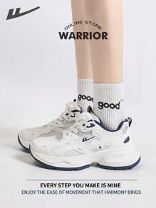 WARRIOR 回力时尚复古运动鞋女春夏轻便舒适透气跑步鞋简约风格休闲运动鞋全年适用耐磨全天穿着训练运动鞋小白鞋