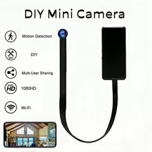 Mini telecamera HD 1080P Video fai da te Telecamera Micro telecamera wireless Grandangolo da 120 gradi Intelligente, sincronizzazione video in tempo reale con telefono cellulare, connessione WIFI