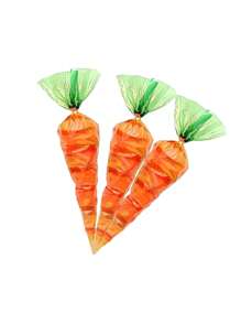 20/30/50pcs Carrot Shaped Candy Cookie Gift Bags, Cake Decorating Bags, Baking Food Packaging Bags, Birthday, Party Favor Bags - Multicolor - View 4