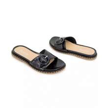 Kenneth Cole Women's Syrena Round Toe Flat Sandals |  | Women Flat Sandals - Black - View 2