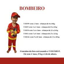 Children's Long Firefighter Costume - 紅色 - 查看 3