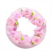 1 pieza Diadema con forma de flor exquisita - Accesorio elegante para baile latino, ballet y actuaciones - Suave, cómoda y ajustable - Perfecta para bailarines de todos los niveles