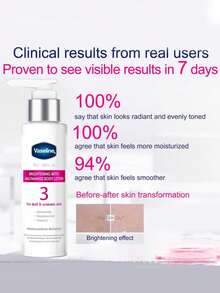 VASELINE Brightening Body Lotion, For Dull & Uneven Skin, Skin Brightening, Even Skin Tone, Moisturizing, Visible In 7 Days, Clinically Proven, Contains 99% Pure Niacinamide - 3 Brightening - View 4
