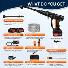 Vandise Cordless Pressure Washer,21V 45 Bar/652 PSI Portable Pressure Washer With 2PCS 3.0Ah Battery,6-In-1 Adjustable Nozzle,5m Hose Pressure Cleaner For Car/Floor/Garden Cleaning & Watering Cordless Pressure Washer,21V 45 Bar/652 PSI Portable Pressure Washer With 2PCS 3.0Ah Battery,6-In-1 Adjustable Nozzle,5m Hose Pressure Cleaner For Car/Floor/Garden Cleaning & WateringCordless Pressure Washer,21V 45 Bar/652 PSI Portable Pressure Washer With 2PCS 3.0Ah Battery,6-In-1 Adjustable Nozzle,5m Hose Pressure Cleaner For Car/Floor/Garden Cleaning & Watering