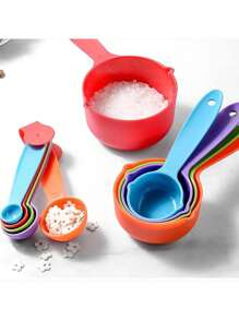 Conjunto Kit Colher Xicaras De Medida 5 Peças Promoção Medidor de Receitas Colher Xicara Conjunto Medidor Cozinha Culinária - Multicolorido - Visão 4