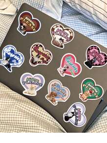 50 pièces Autocollants vintage d'amour de chat, autocollants de décoration de dessin animé mignon pour le scrapbooking, étui de téléphone, cahier, ordinateur portable, planche, guitare, fête, bagage, emballage, casque, enveloppe, artisanat DIY