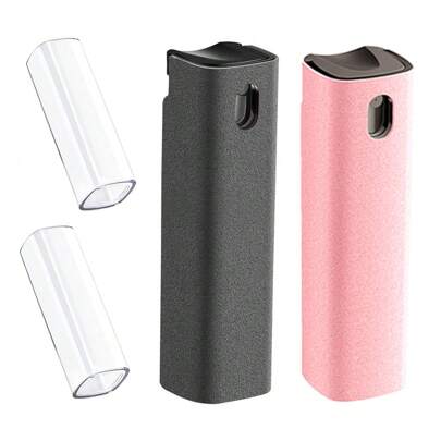 2Pcs Screen Cleaner Mist Spray, Sleek Grey And Pink, Touchscreen Cleaning System, For All Screen Types Including Phones, IPad/Tablet, Laptop Screens And Electronic Smart Phone TV