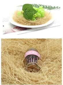 30g Natural Grass Silk Gift Box Red Wine Cosmetics Packaging Decoration Filler Festival Gift Box Filler - Yellow - View 6