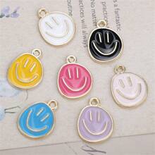 [高分] 10/30 件笑脸吊坠，不对称合金吊坠，适用于 DIY 耳环和项链 - 珠宝制作配件、DIY 手工艺品、珠宝图案、DIY 珠宝制作配件 - 彩色 - 查看 5
