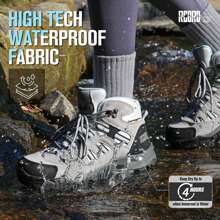 Hiking Boots Women Waterproof Non-Slip Womens Hiking Shoes Comfortable Outdoor Womens Hiking Boots Walking Boots Hiking Shoes Women - 藍灰 - 查看 3