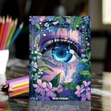 1 pieza Libro de colorear artístico, papel original mejorado de 25 páginas engrosadas, regalo para aliviar el estrés y evitar la ansiedad para fiestas de cumpleaños, regreso a clases y días festivos