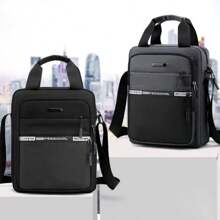 Men's Business Shoulder Bag Fashion Casual Solid Color Large Capacity High Quality Oxford Cloth Waterproof Multifunctional Bag