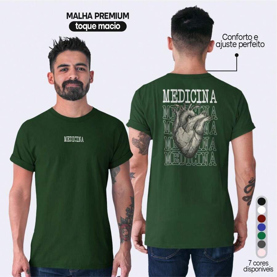 Medicine T-Shirt Medicine Course Shirt 100% Premium Cotton Various Colors Ready For Delivery - Army Green - View 1