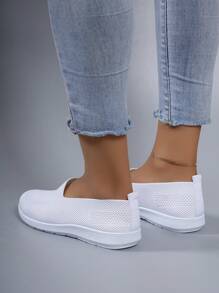 STEPREACH Fall/Winter Spring New Women Sports Shoes, Fashionable Breathable Lightweight Non-Slip Casual Sneakers, Loafers - White - View 4