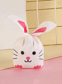 50 Túi quà tặng hình tai thỏ Phục sinh - Túi đựng quà bằng nhựa thiết kế hình thỏ dễ thương, dùng cho đám cưới, sinh nhật, trang trí tiệc Phục sinh mùa xuân - Nhiều màu - Xem 2