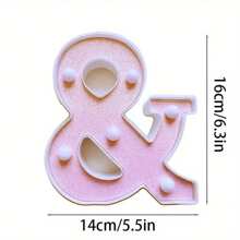 1 chiếc đèn chữ màu hồng, đèn trang trí ngày Valentine và Ngày của Mẹ, đèn chữ hình hoa phát sáng, ánh sáng trắng ấm, dùng pin, thích hợp trang trí ngày Valentine, tiệc sinh nhật, phòng ngủ, đám cưới, cầu hôn, họp mặt gia đình, Giáng sinh, trang trí nhà hàng, trang trí bó hoa, trang trí hộp quà bánh sinh nhật và nhiều dịp khác. - Hồng - Xem 33