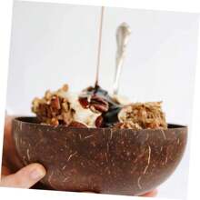 1/2 Pack Polished Coconut Bowl ,Bowl And Wooden Spoons Set ,Natural Coconut Smoothie Bowls • Healthy Choice Coco Shell Acai & Buddha Bowls •  Vegan Gifts - 自然色 - 查看 5