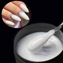Jillnails 100克/50克 美甲延长胶 自流平延长胶 闪光亮片霓虹自然妆效 乳白色粉色美甲延长塑形 自流平中性胶 需使用UV/LED灯固化 - 彩色 - 查看 24