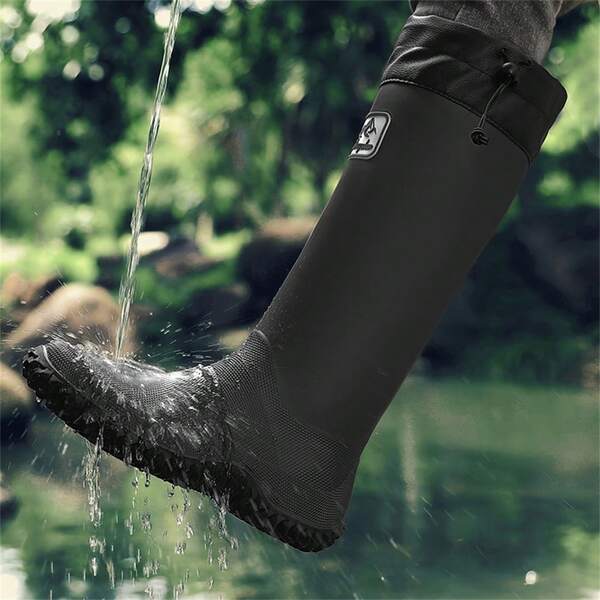 2025 Primavera/Verano Nuevas botas de lluvia ultraligeras, transpirables y con cordón, impermeables , de gran tamaño, con Body suave, resistentes a la intemperietant, antideslizantes